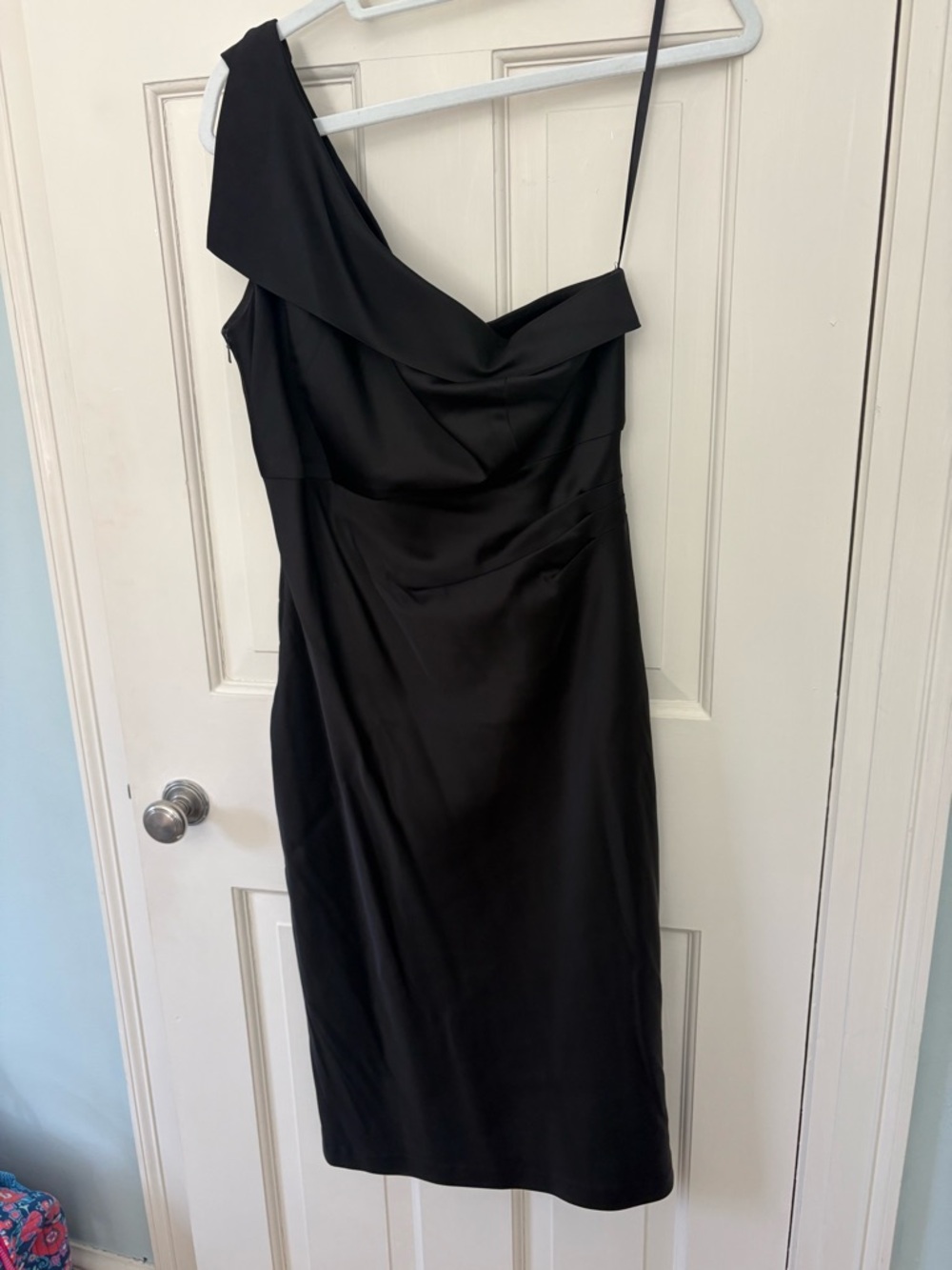 Elegant Black One-Shoulder Dress by Donna Rico